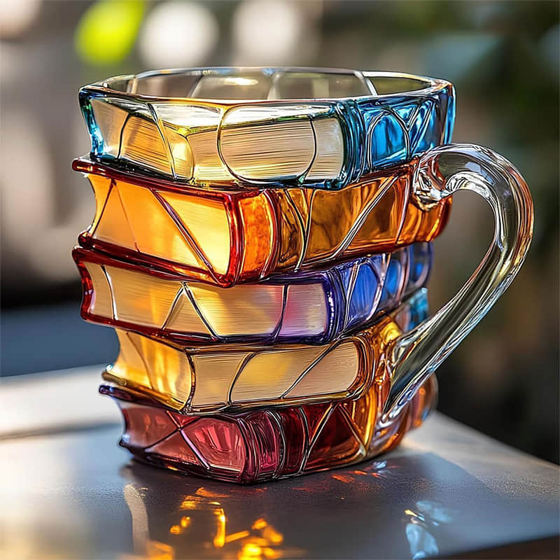 Taza Única Hecha a Mano en 3D para los Apasionados de la Lectura