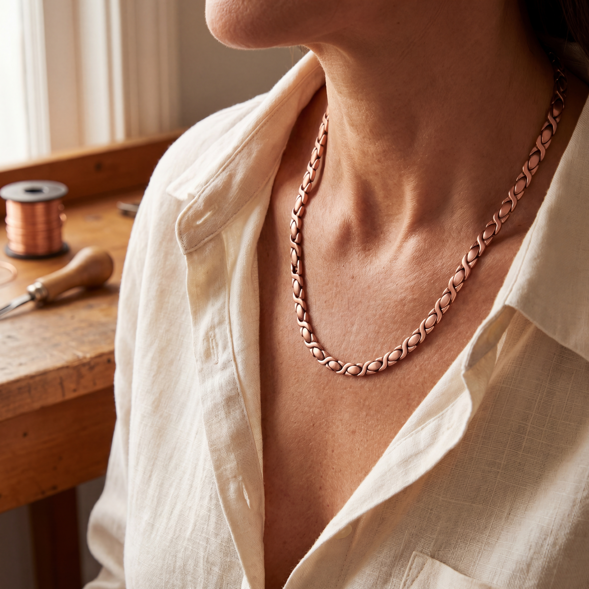 Collar de cobre de cedro