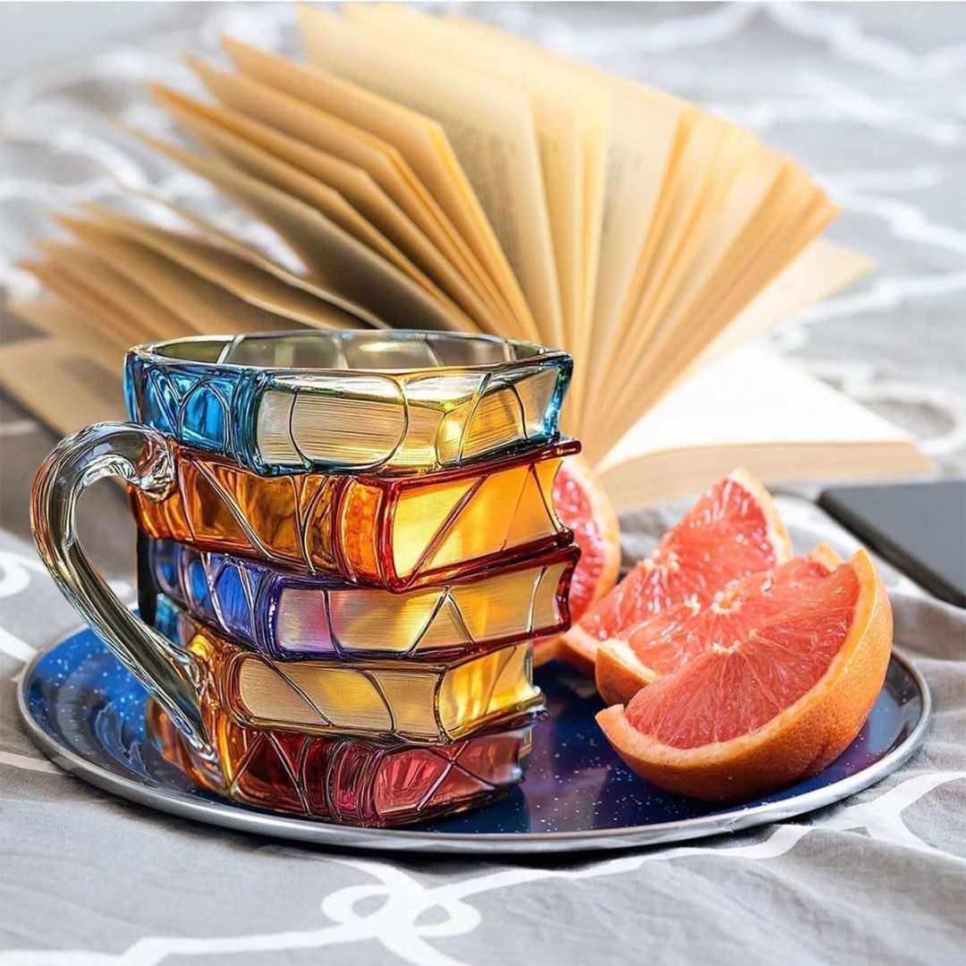 Caneca Única Hecha a Mano em 3D para los Amantes de la Lectura