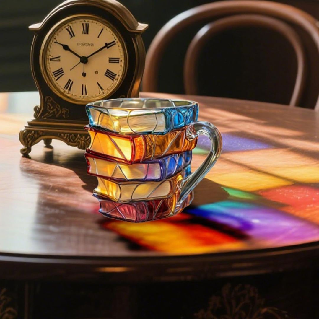 Caneca Única Hecha a Mano em 3D para los Amantes de la Lectura