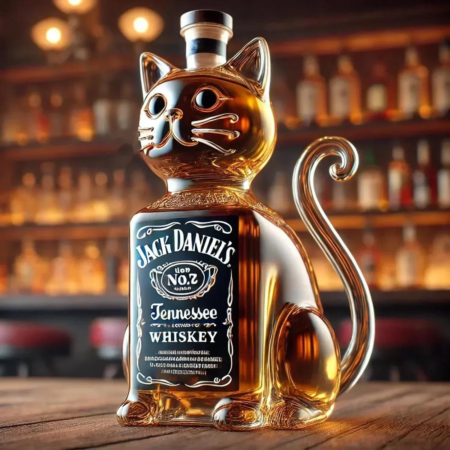 Botella de whisky - Edición Gato
