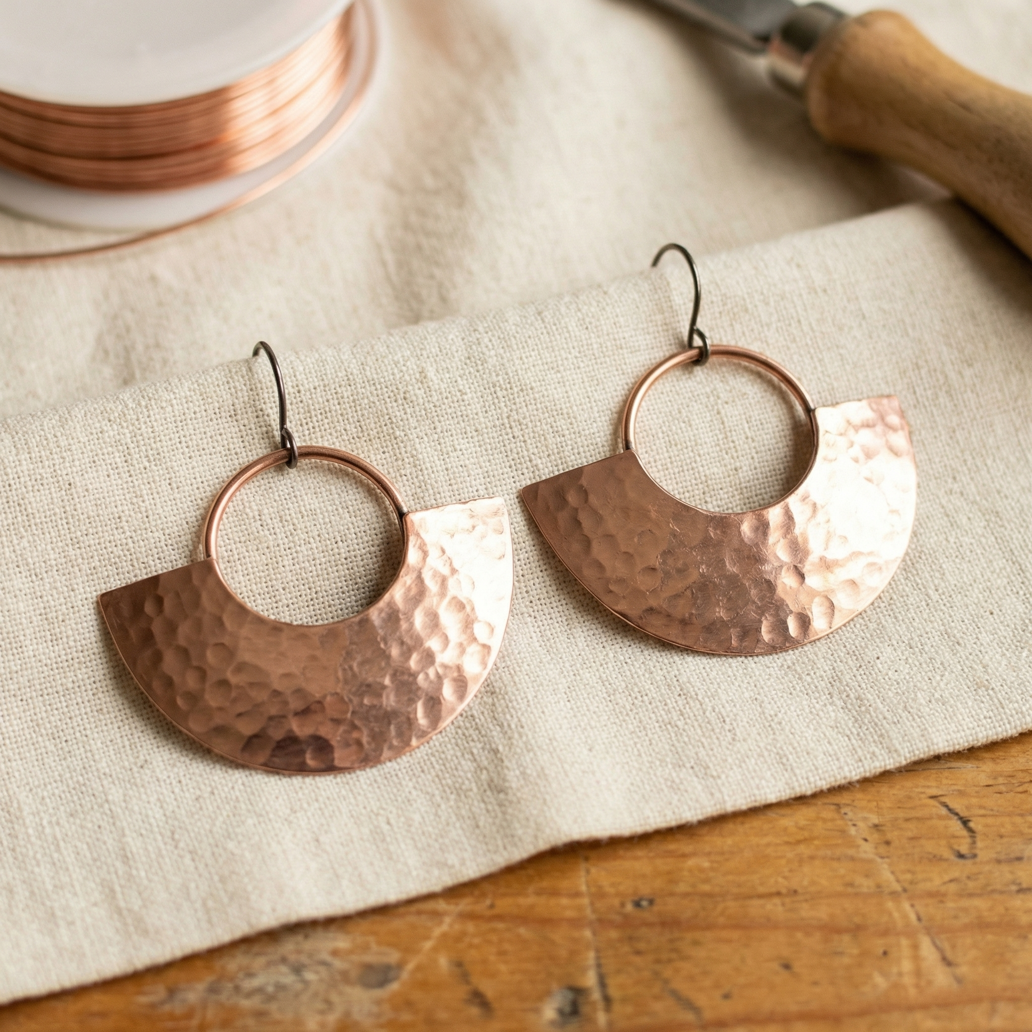 Pendientes de cobre