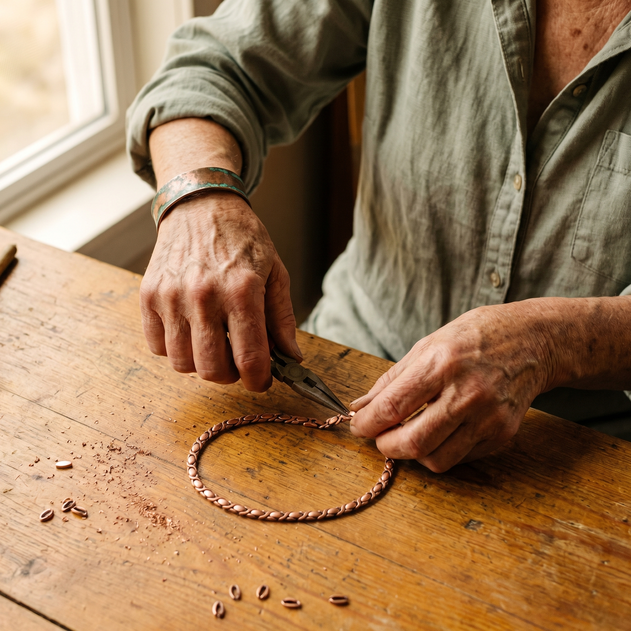Collar de cobre de cedro