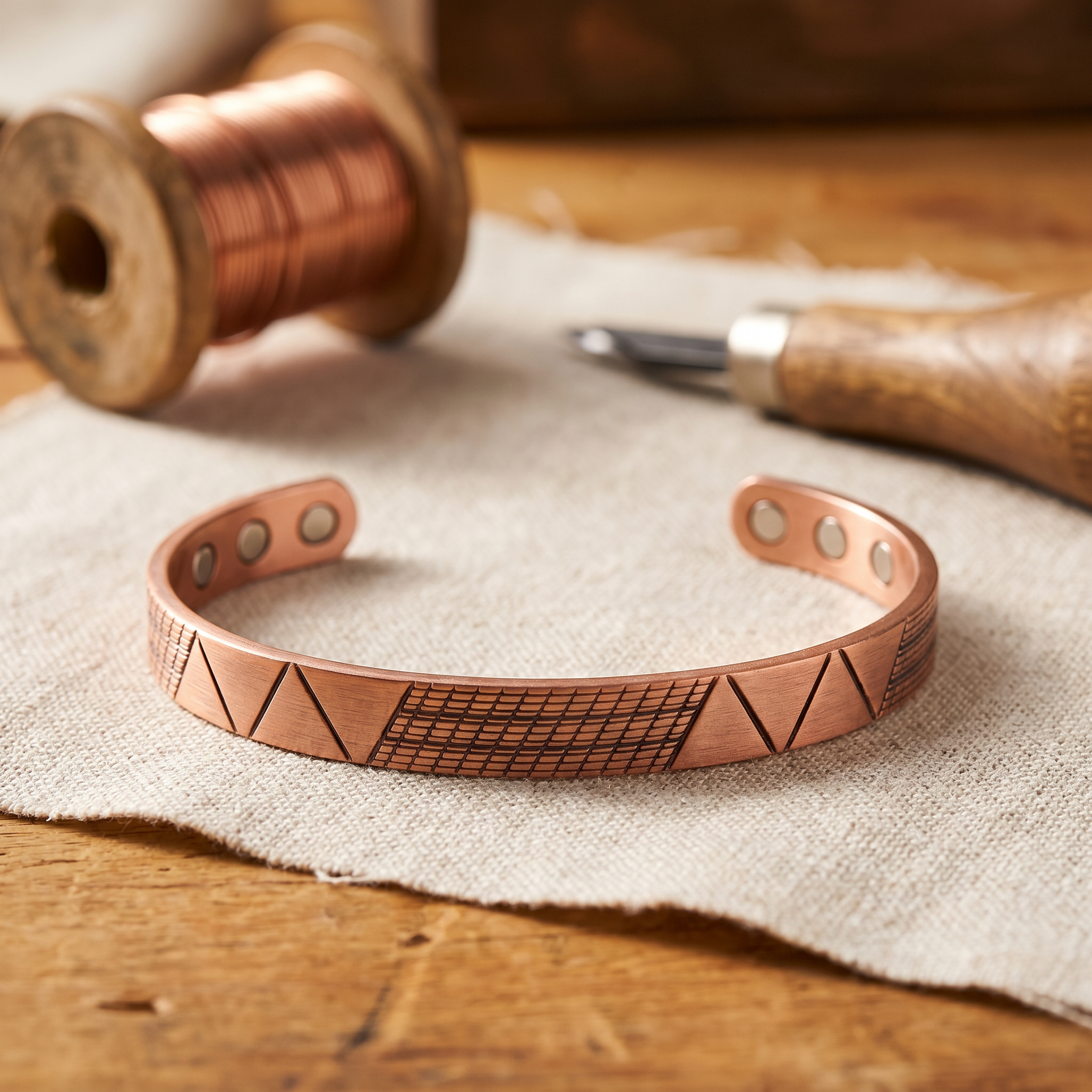 Pulsera de Cobre Cresta