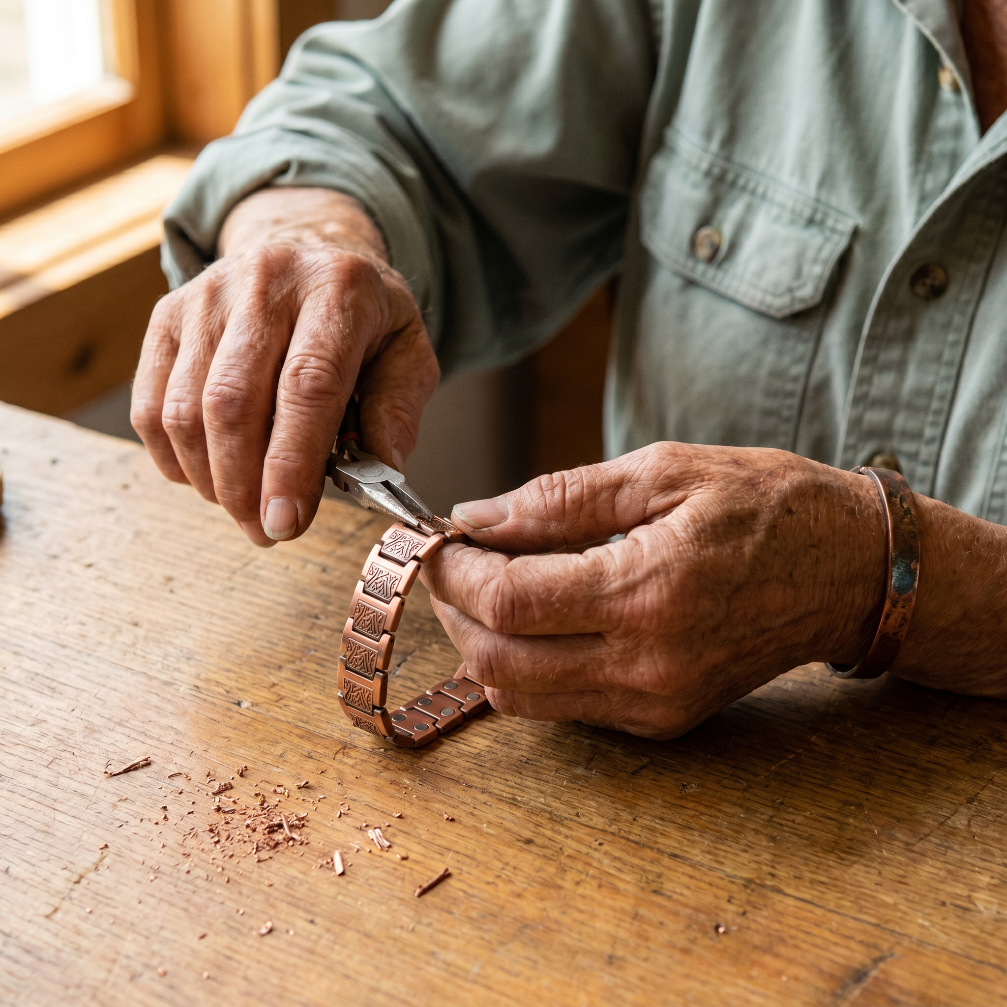 Pulsera de cobre para hombres Valle