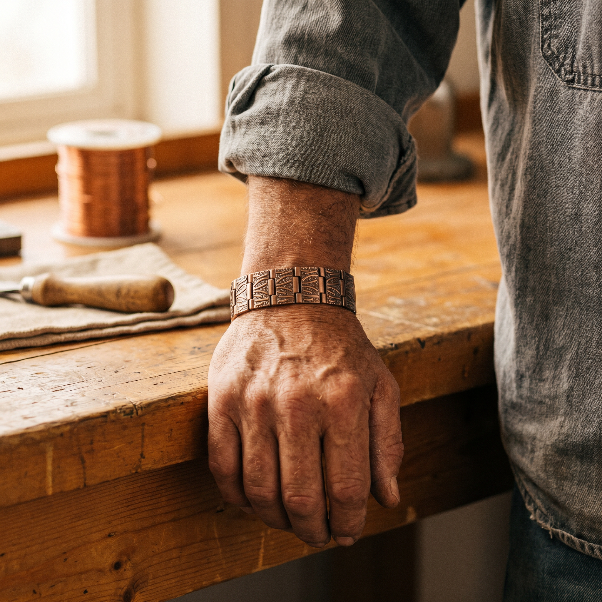 Pulsera de Cobre para Hombre Temple