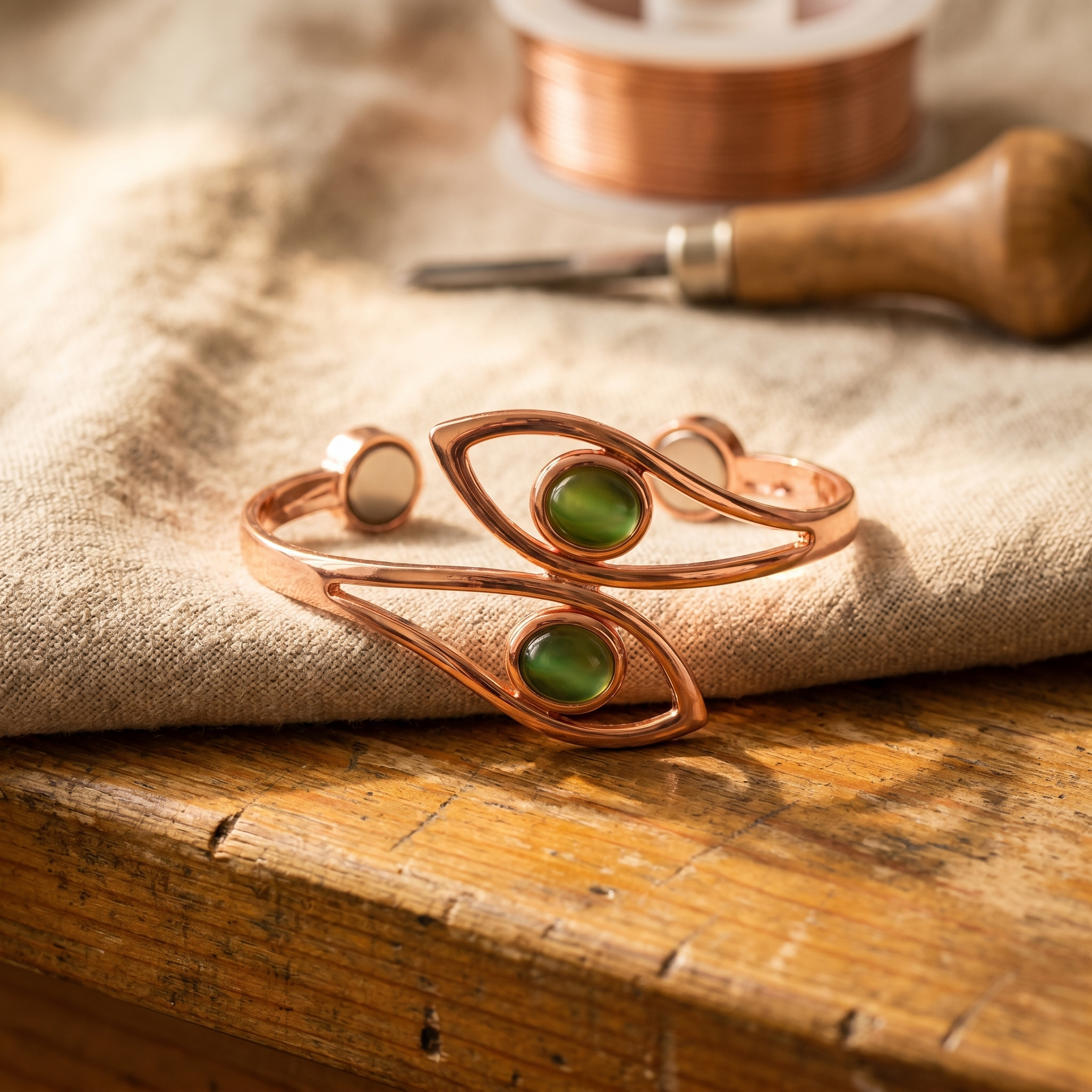 Pulsera de Cobre Opalina