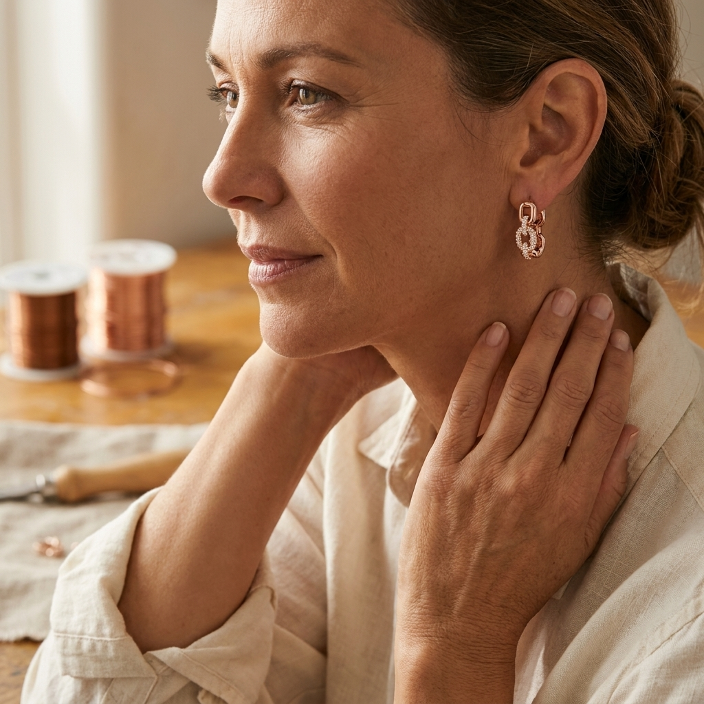 Pendientes de cobre