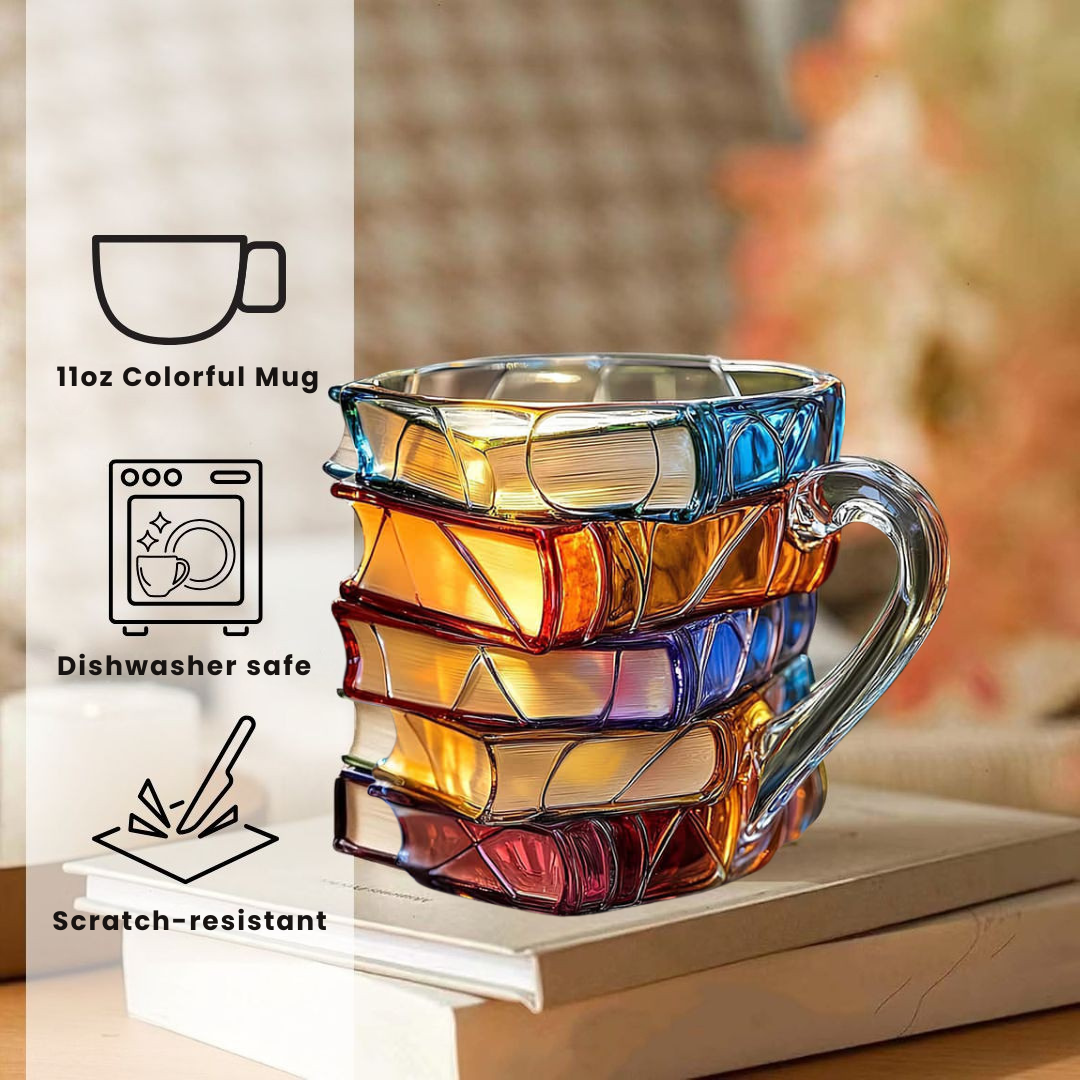 Caneca Única Hecha a Mano em 3D para los Amantes de la Lectura