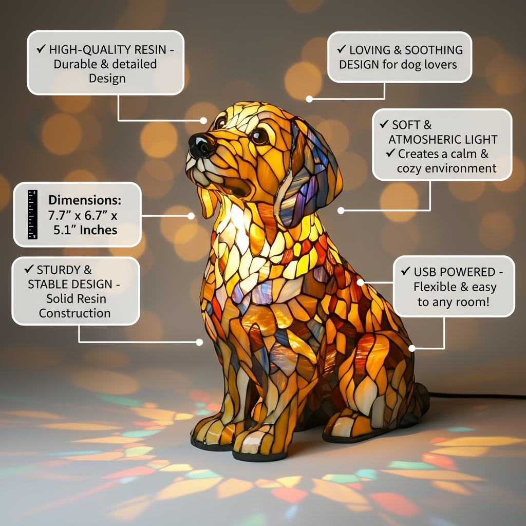 Figurita Lily el Golden Retriever Espiritual