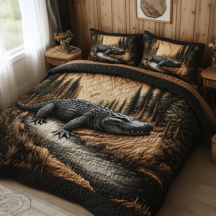 Conjunto de ropa de cama acolchada de 3 piezas - Animales del Bosque