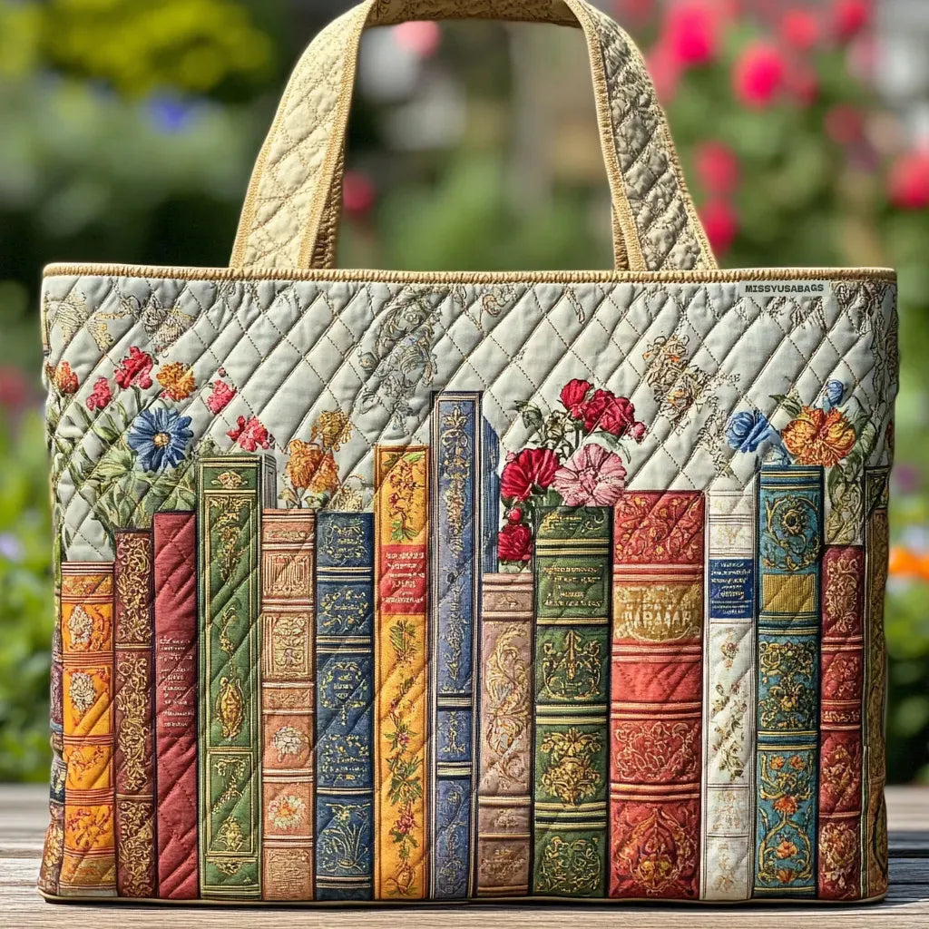 Bolsa Tote Acolchada Biblioteca Encantada