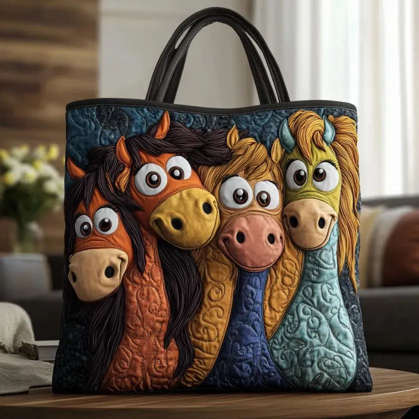 Bolso Tote Artesanal Pónei Divertido