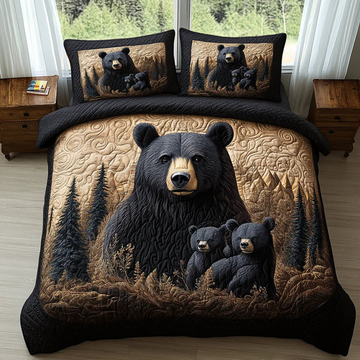 Conjunto de ropa de cama acolchada de 3 piezas - Animales del Bosque