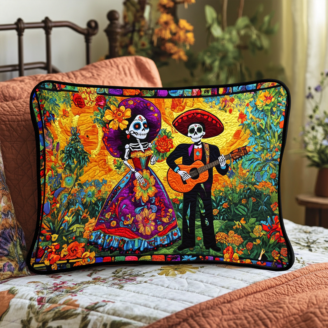Funda de Almohada Acolchada Dia De Los Muertos