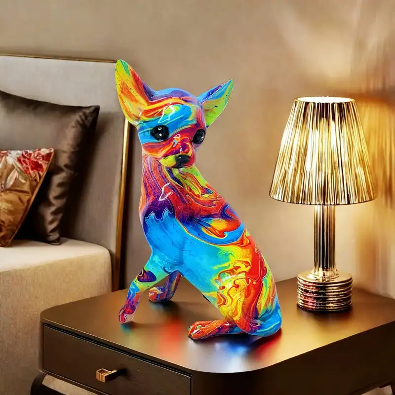 Lámpara de Mesa Chihuahua en Resina Vibrante