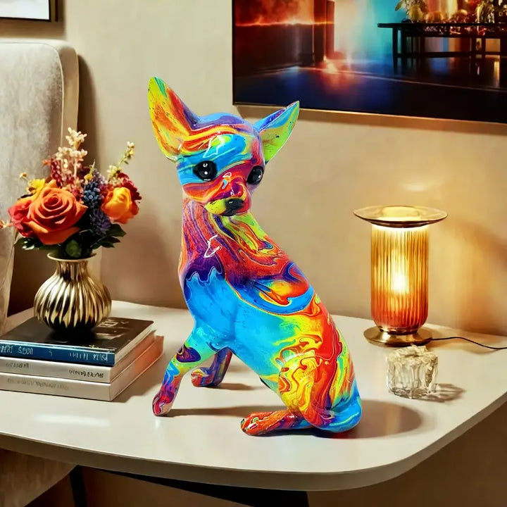 Lámpara de Mesa Chihuahua en Resina Vibrante