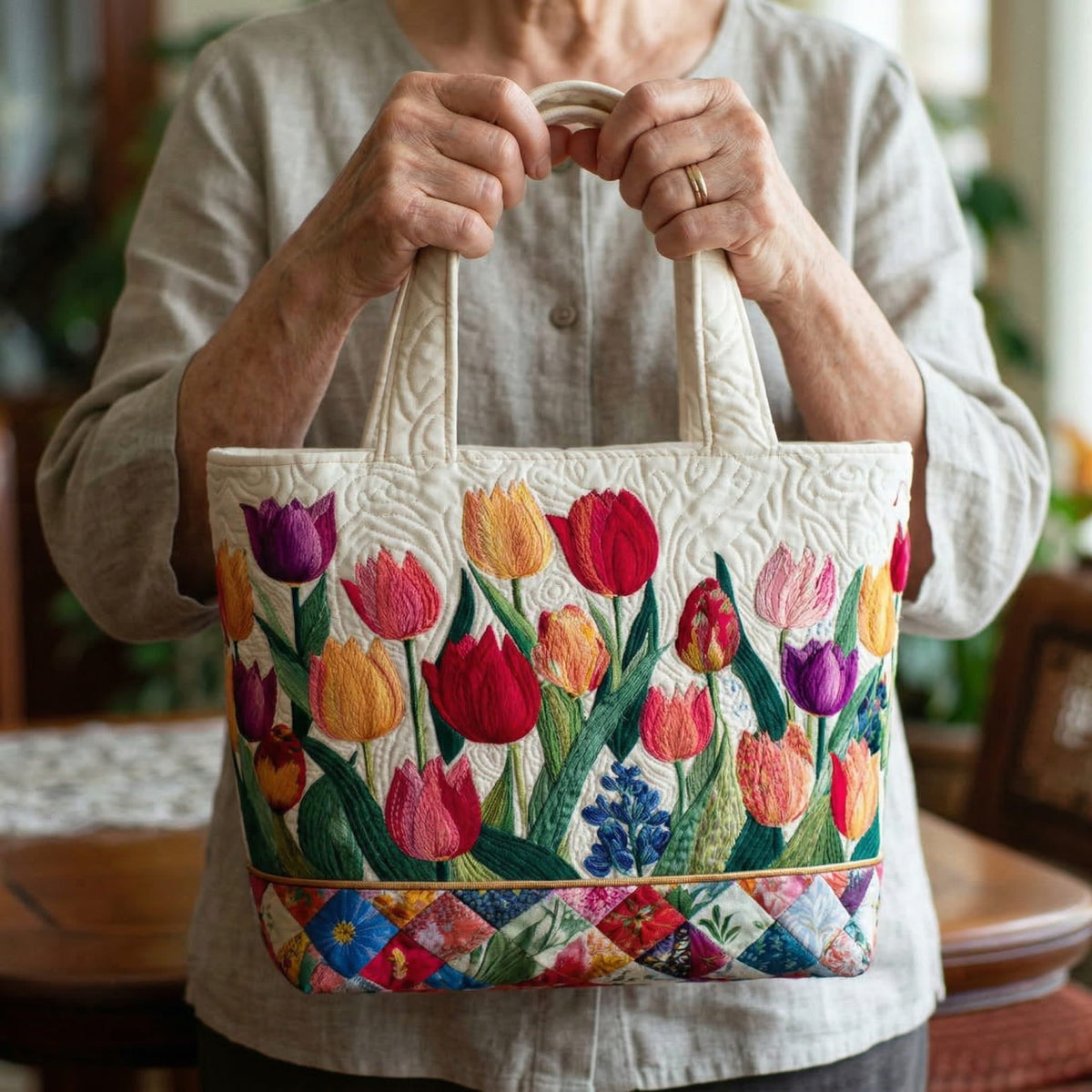 Bolsa Tote Acolchada