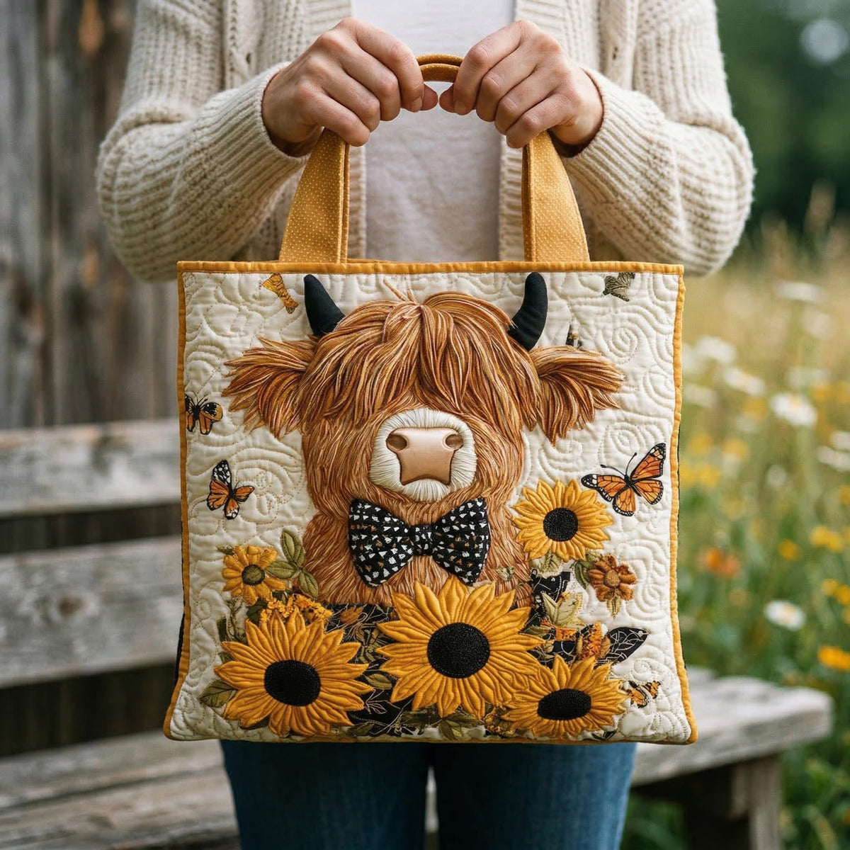 Bolso Acolchado Mariposa y Lazo