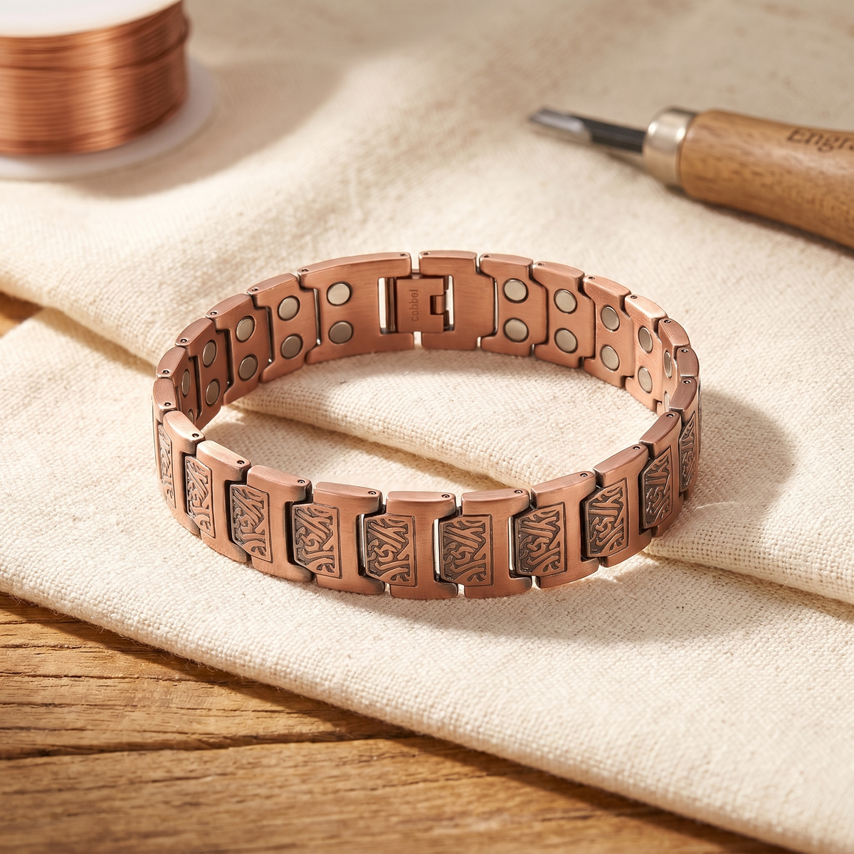 Pulsera de cobre para hombres Valle