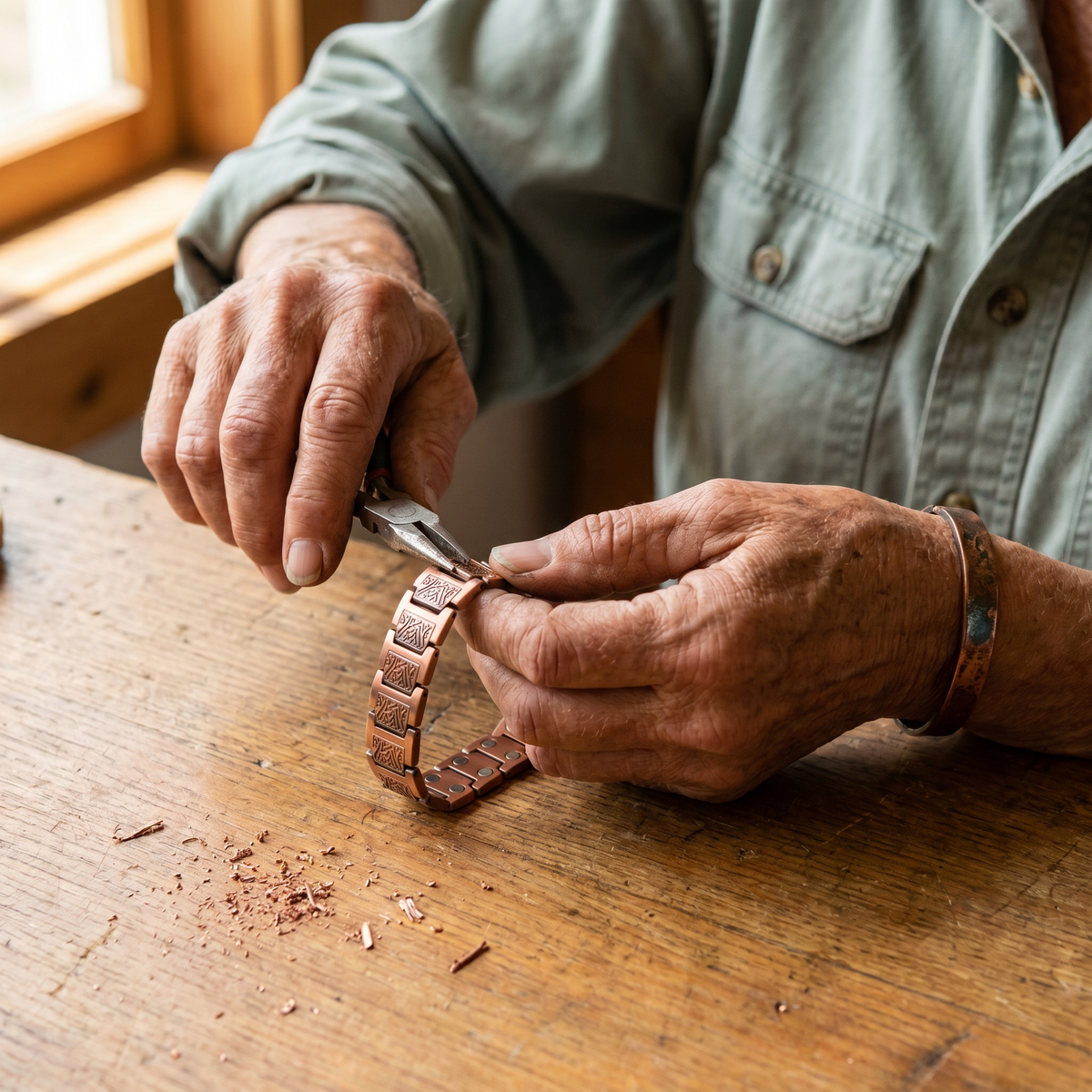 Pulsera de cobre para hombres Valle