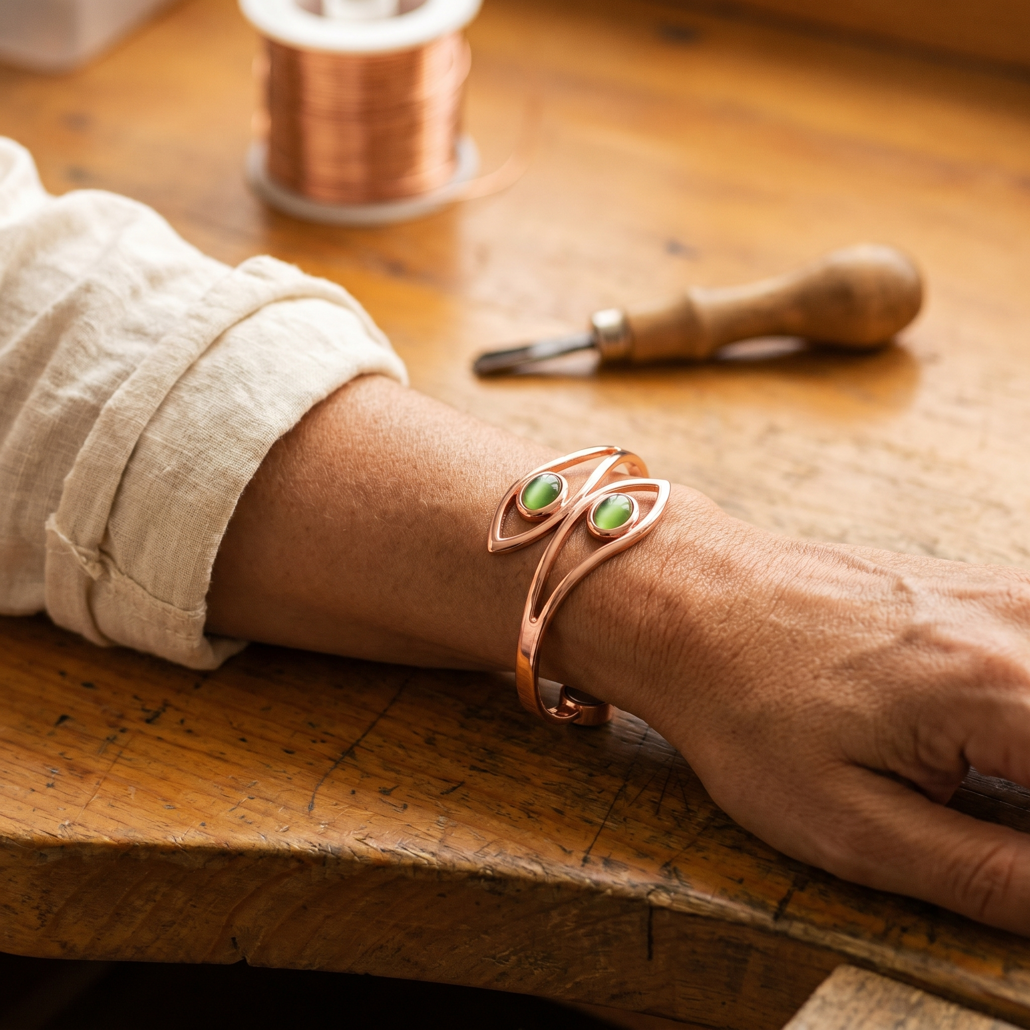 Pulsera de Cobre Opalina