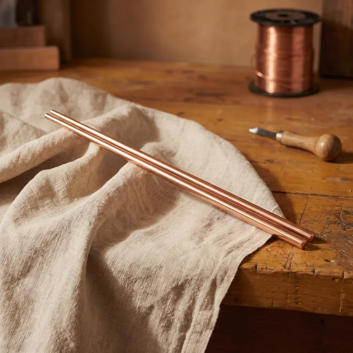 Cucharas de Cobre Forjadas a Mano