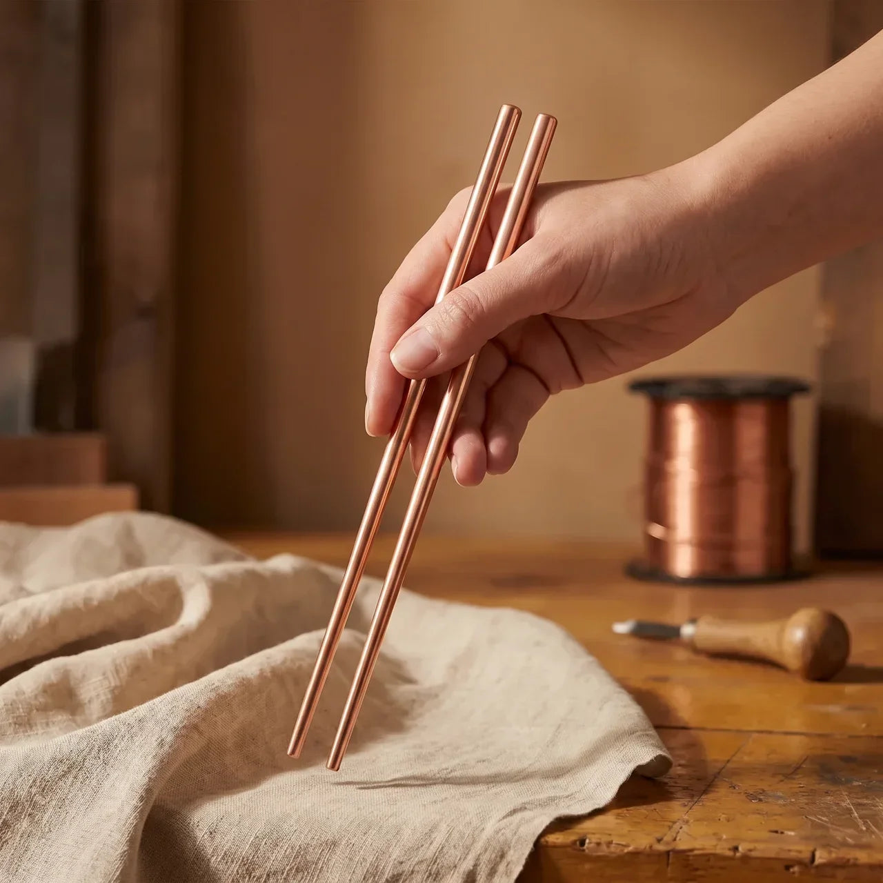 Cucharas de Cobre Forjadas a Mano